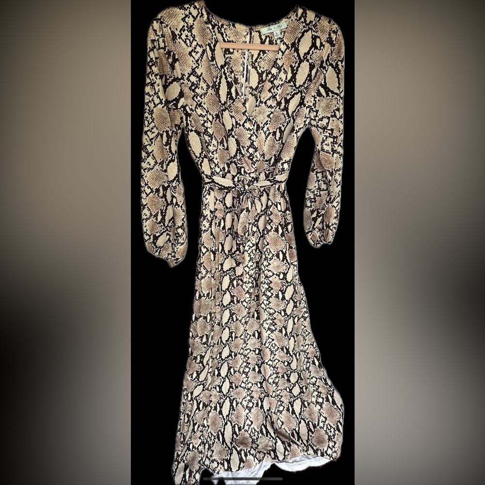 She + Sky snakeskin maxi dress